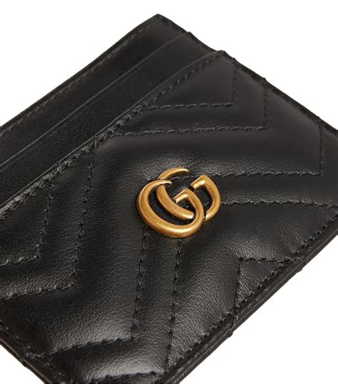 gucci kortholder dame|Black Leather GG Marmont Card Case .